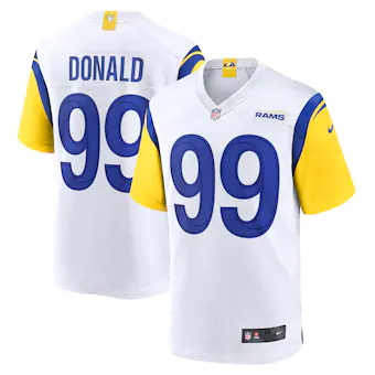 mens nike aaron donald white los angeles rams alternate pla